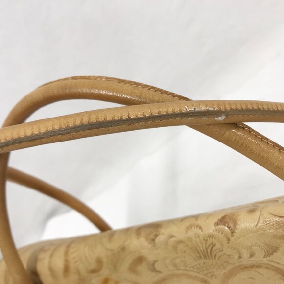 Vintage Purse Mexican Tooled Leather Western Handbag AS IS - Picture 5 of 8